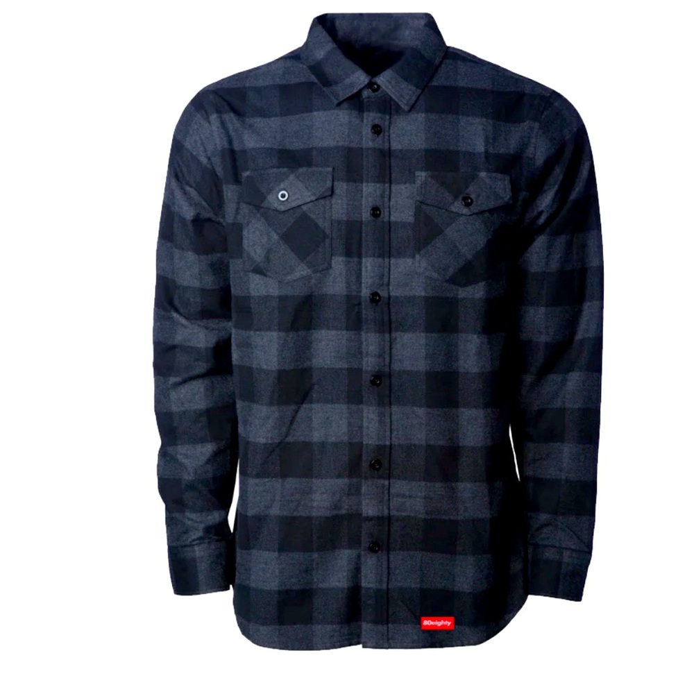 NWT 80eighty Charcoal Flannel Shirt